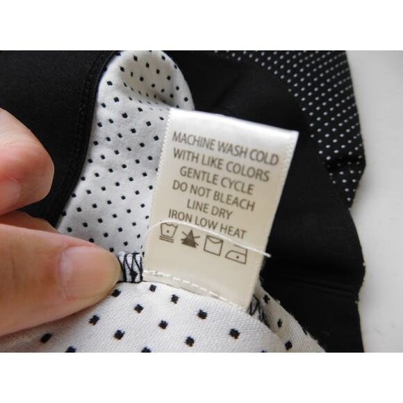 Max Studio Pants XL Black White Diamond Pull On Straight Leg Ankle - Picture 7 of 7